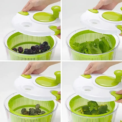 Centrifuga Secador De Lechuga Frutas Salad Spinner Color  Verde