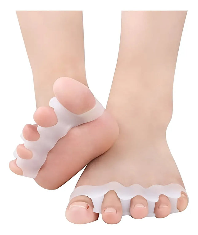 Separador Dedos Pie, Silicona Protector Dedos Minifiestas #2 Blanco