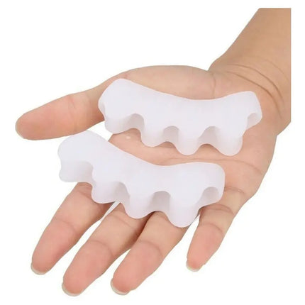 Separador Dedos Pie, Silicona Protector Dedos Minifiestas #2 Blanco