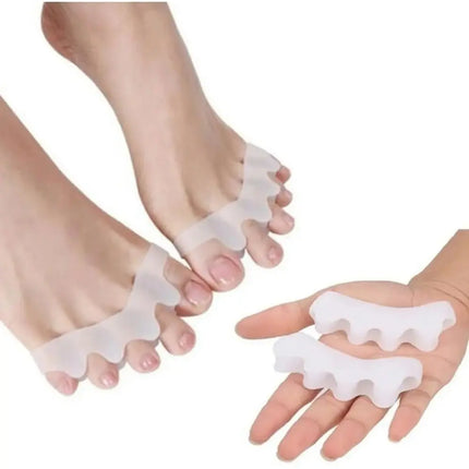 Separador Dedos Pie, Silicona Protector Dedos Minifiestas #2 Blanco