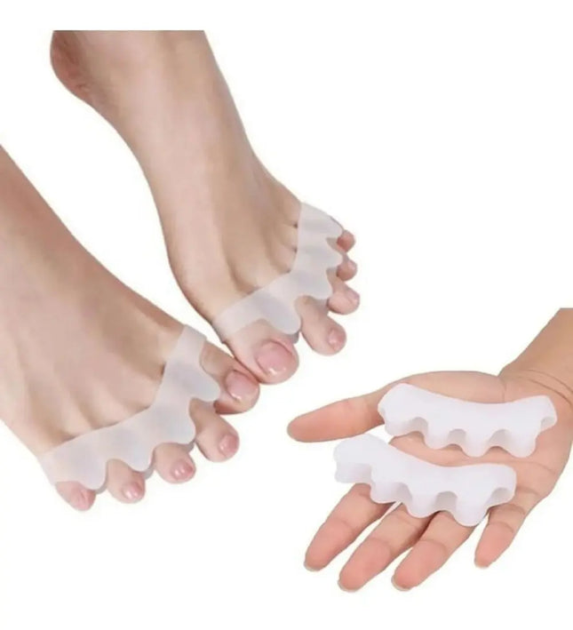 Separador Dedos Pie, Silicona Protector Dedos Minifiestas #2 Blanco