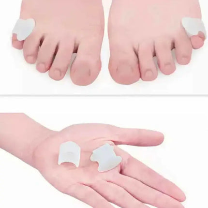 Par Separador Dedo Pie Protector De Silicona Dedos #9 Blanco