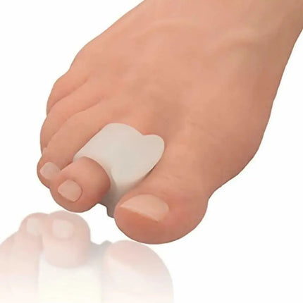 Par Separador Dedo Pie Protector De Silicona Dedos #9 Blanco