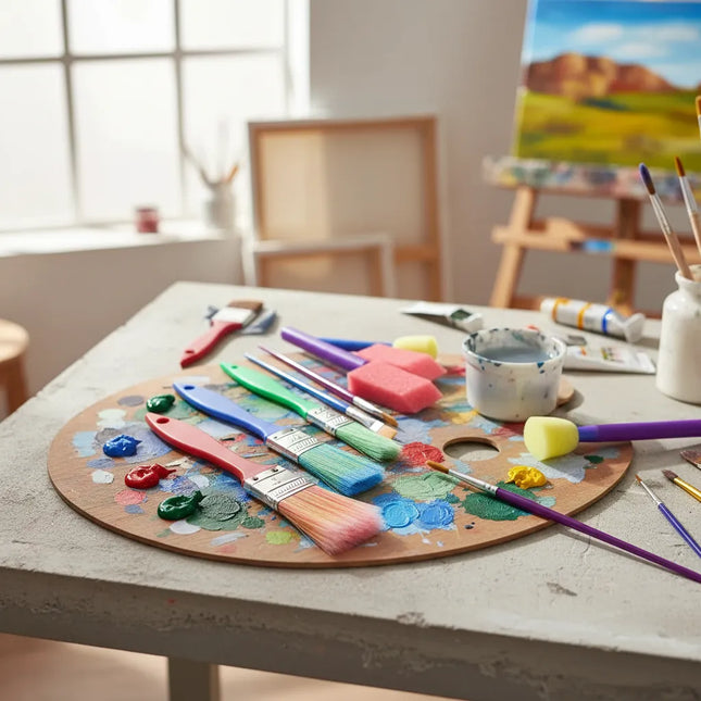 Set De 8 Pinceles Y Brochas De Esponja Para Pintura Y Arte