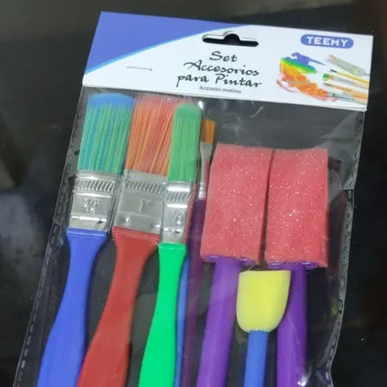 Set De 8 Pinceles Y Brochas De Esponja Para Pintura Y Arte