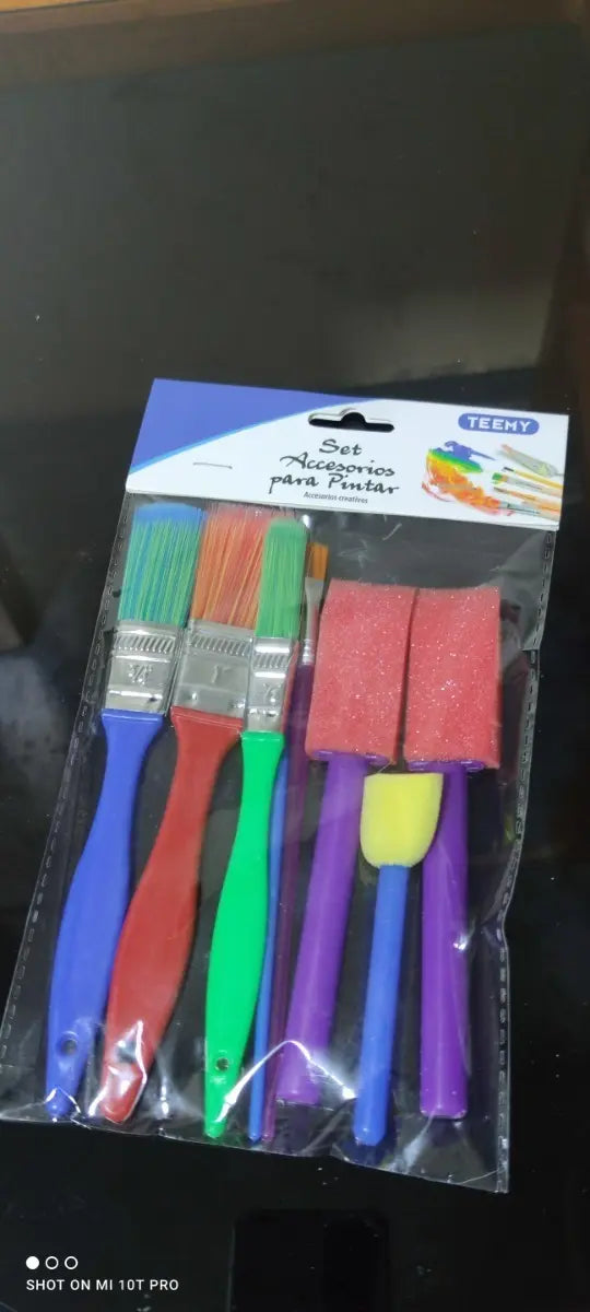 Set De 8 Pinceles Y Brochas De Esponja Para Pintura Y Arte