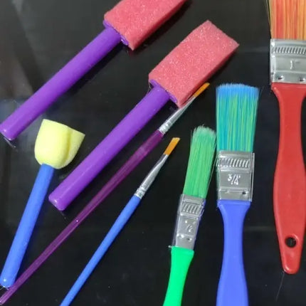 Set De 8 Pinceles Y Brochas De Esponja Para Pintura Y Arte