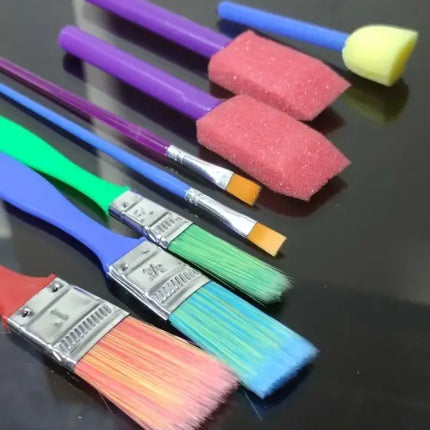 Set De 8 Pinceles Y Brochas De Esponja Para Pintura Y Arte
