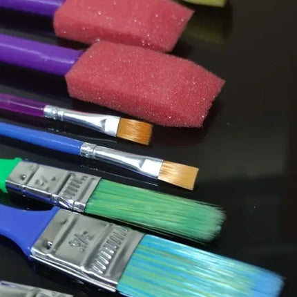 Set De 8 Pinceles Y Brochas De Esponja Para Pintura Y Arte