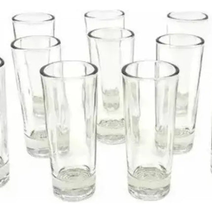 Vasos Shot Tequilero Vidrio Set 12 Vasos Tequila Fiesta Blanco