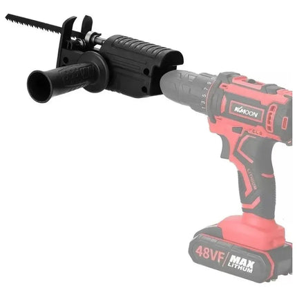 Sierra Caladora Adaptador A Taladro + 3 Hojas Madera Metal