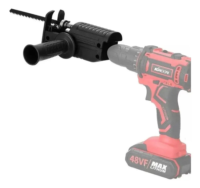 Sierra Caladora Adaptador A Taladro + 3 Hojas Madera Metal