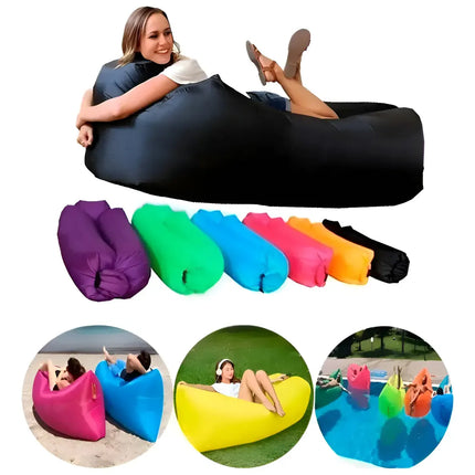 Sofá Banano Sillón Inflable Tumbona De Camping Unicolor Surtido AL AZAR