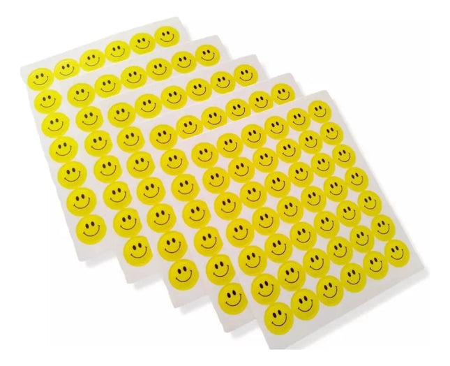 210 Stickers Smile Carita Feliz 15mm Motivacionales Escolar