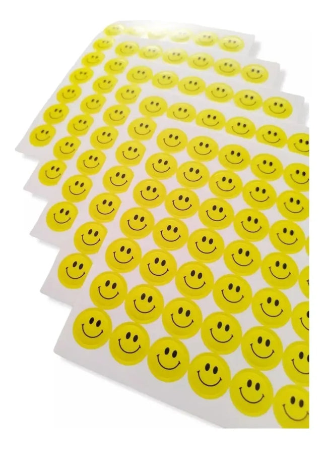 210 Stickers Smile Carita Feliz 15mm Motivacionales Escolar