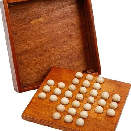 Juego De Mesa Solitario Clásico Juego En Madera, Didáctico