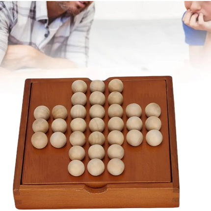 Juego De Mesa Solitario Clásico Juego En Madera, Didáctico