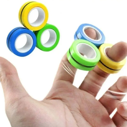 Fidget Spinner Anti Estrés Spinner 3 Anillos Magnéticos
