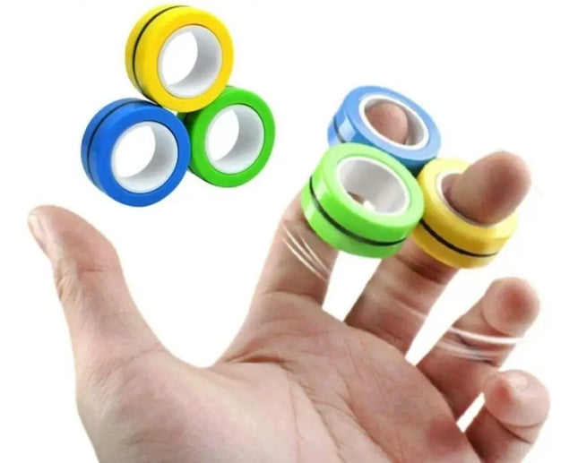 Fidget Spinner Anti Estrés Spinner 3 Anillos Magnéticos