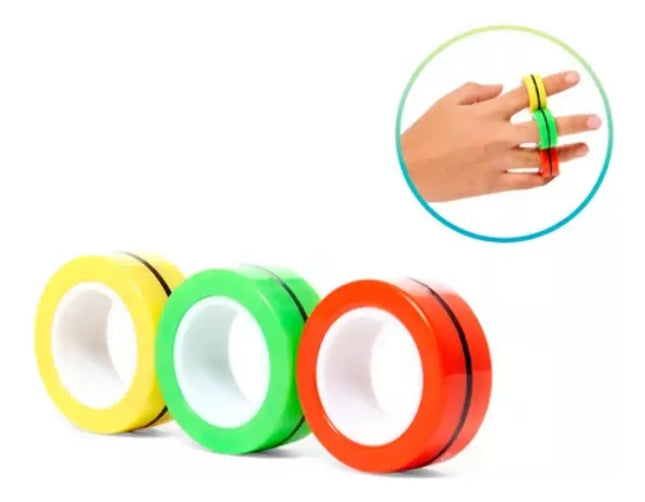 Fidget Spinner Anti Estrés Spinner 3 Anillos Magnéticos