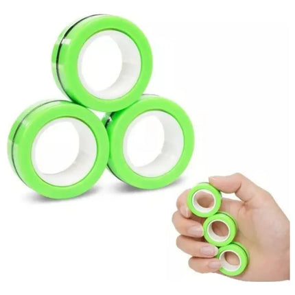 Fidget Spinner Anti Estrés Spinner 3 Anillos Magnéticos