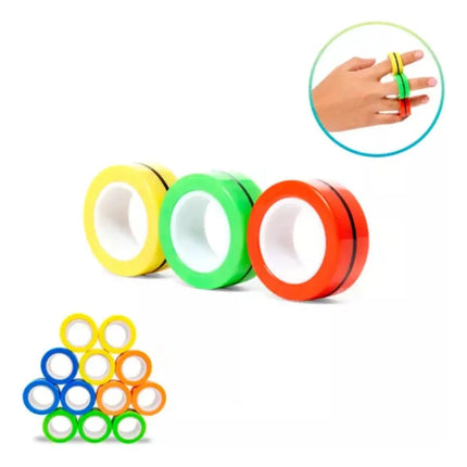 Fidget Spinner Anti Estrés Spinner 3 Anillos Magnéticos