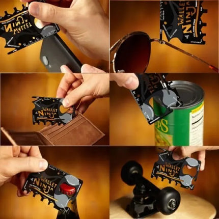 Tarjeta Supervivencia Ninja Wallet Outdoor Pesca 18 En 1