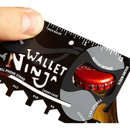Tarjeta Supervivencia Ninja Wallet Outdoor Pesca 18 En 1