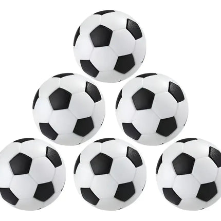 6 Pelotas 35mm Plásticas De Taca Taca Futbolito Profesional Negro