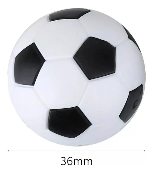 6 Pelotas 35mm Plásticas De Taca Taca Futbolito Profesional Negro
