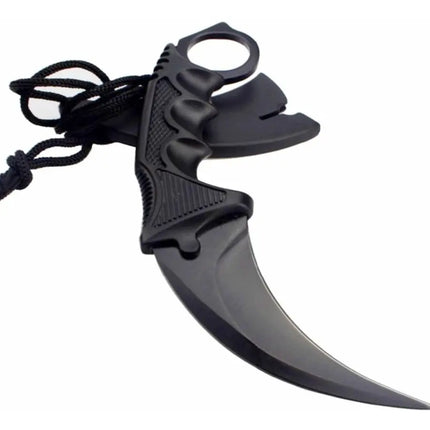 Cuchillo Táctico Karambit + Funda, Camping, Militar, Combate