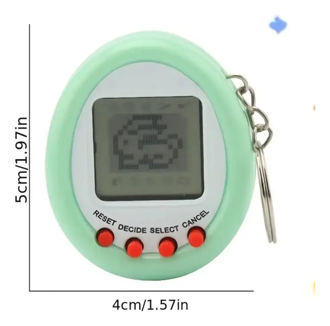 Tamagotchi Mascota Virtual Digipet Juego De Ingenio Llavero Morado
