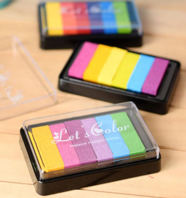 Tampón Dactilar Huellero Para Timbre 6 Colores Almohadilla Multicolor / 6 COLORES