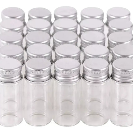 12 Mini Botellita Frasco Vidrio 60x20mm 14ml Tapa Rosca