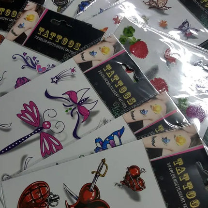 Tatuajes Temporales X 12. Diseños Surtidos, 3d y Normales