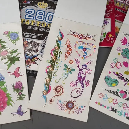 120 Hojas Tatuajes Temporales Diseños Surtidos 3d Y Normales