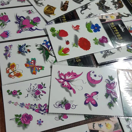 Tatuajes Temporales X 12. Diseños Surtidos, 3d y Normales