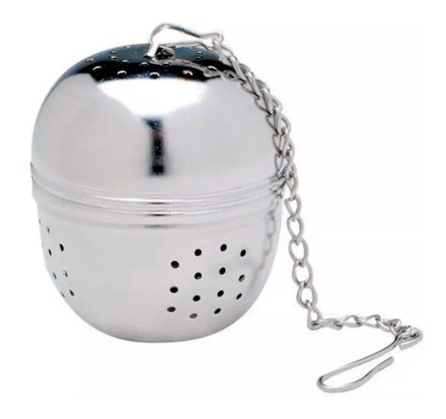 Infusor De Té Bola Acero Inoxidable Con Cadena 60mm Metálico