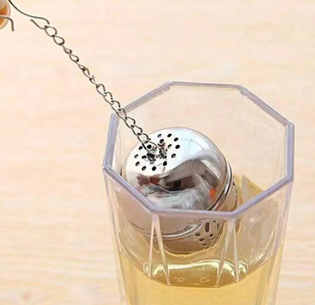 Infusor De Té Bola Acero Inoxidable Con Cadena 60mm Metálico