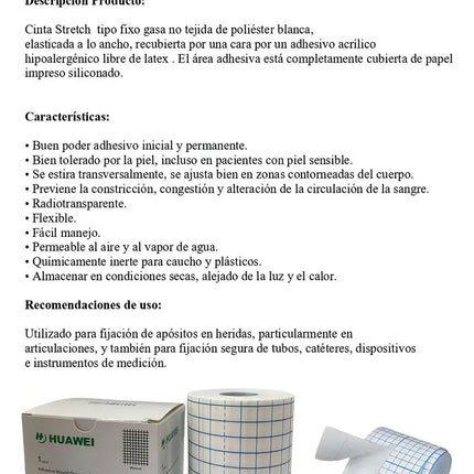 Stretch Fijación Adhesiva 10cm X 10mt, no Tejida