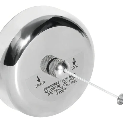 Tendedero Retráctil Acero Inoxidable 2.8m Pared Práctico Y Resistente Plateado