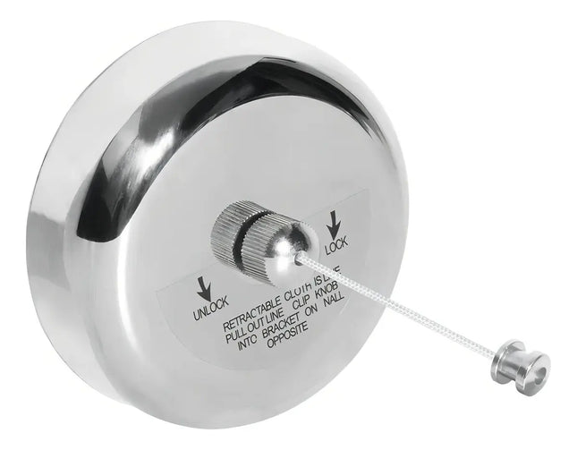 Tendedero Retráctil Acero Inoxidable 2.8m Pared Práctico Y Resistente Plateado