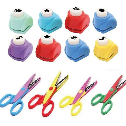 Pack 4 Tijeras Zigzag + 8 Perforadoras Con Diseño Scrapbook
