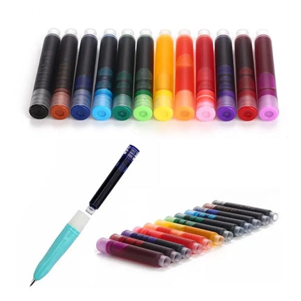 12 Repuesto Cadridge Tinta Para Pluma Fuente Estilográfica