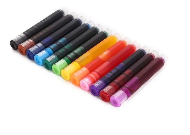 12 Repuesto Cadridge Tinta Para Pluma Fuente Estilográfica