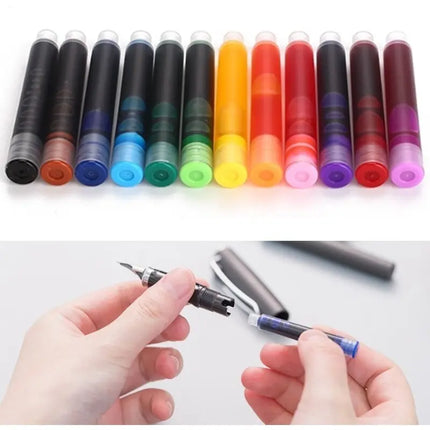 12 Repuesto Cadridge Tinta Para Pluma Fuente Estilográfica