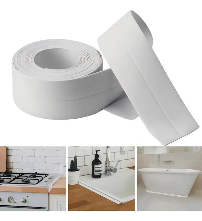 Tira Sellado Baño Impermeable Ducha Lavabo Calafateo Cinta Blanco