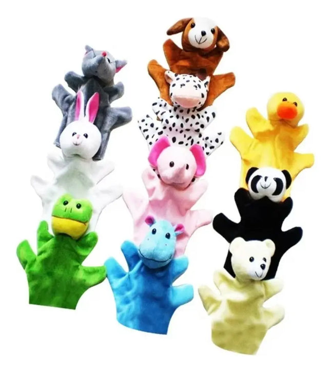 Pack Juego De 10 Títeres De Mano Con Forma De Animales