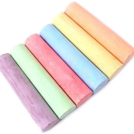 Tiza Gigante 6 Colores, 12 Unidades Para Dibujar En El Piso
