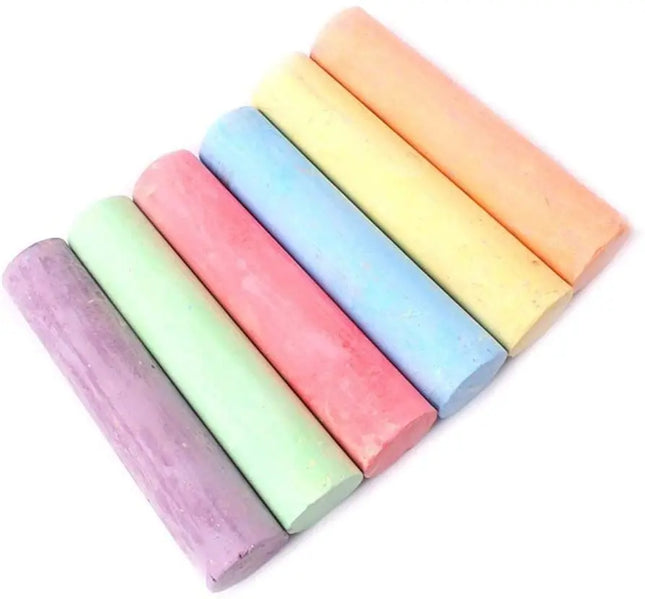 Tiza Gigante 6 Colores, 12 Unidades Para Dibujar En El Piso